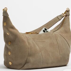 Hammitt Morgan | Grey Natural​/​Brushed Gold Tan Leather Shoulder Bag NWT